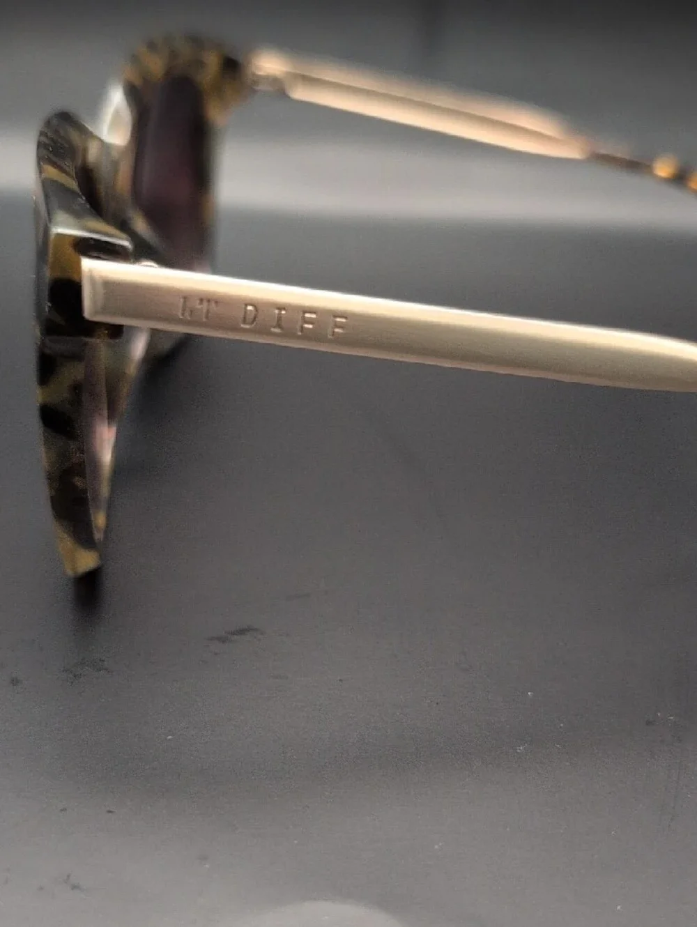 DIFF 54mm Hailey Sunglasses Tortoiseshell Square with Brown Lenses - Picture 5 of 12